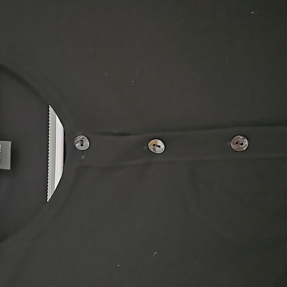 August Silk Woman's Silk Black Long-Sleeve Black Button-up Cardigan. Sz: M - Picture 4 of 7